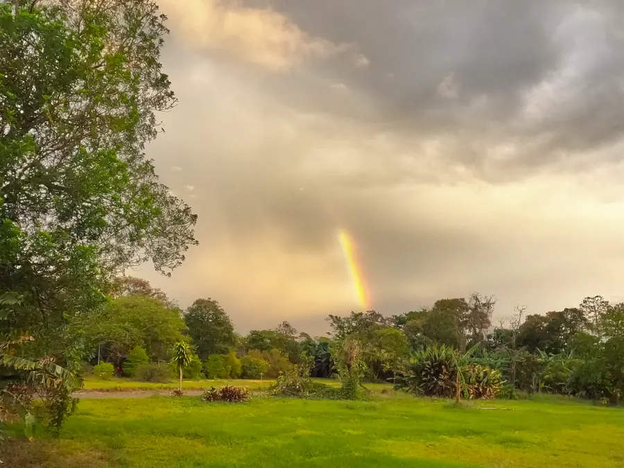 rainbow in a cloudy afternoon