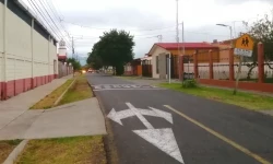 Road in a quiet town, Costa Rica.