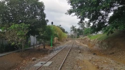 a view of a railway in Flores, Costa Rica.
