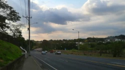 A view of route 3 street on a cloudy day